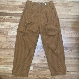 High Everyday Couture Realist Plaid Gold Orange Made In Italy Size US 12